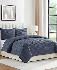Vcny Home Diamond 3-Piece Quilt Set, Full/Queen
