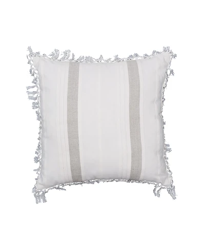 Nathan Garnet Striped Woven Square Accent Pillow, 20" x