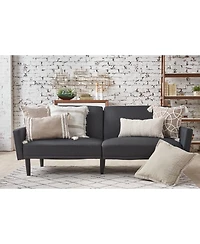 Nathan Garnet Striped Woven Square Accent Pillow, 20" x
