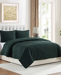 Vcny Home Sands 3-Piece Curved Quilt Set, King