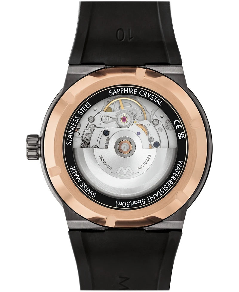Movado Men's Bold Fusion Automatic Swiss Auto Black Rubber 43.50MM Watch