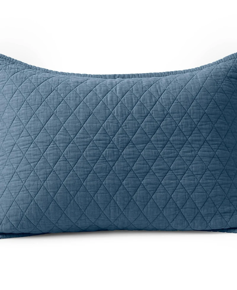 Lands' End Solid Diamond Double Voile Pillow Sham