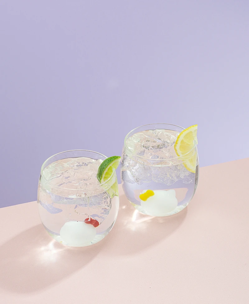 Sanrio Hello Kitty Stemless Short Glasses, Set of 2