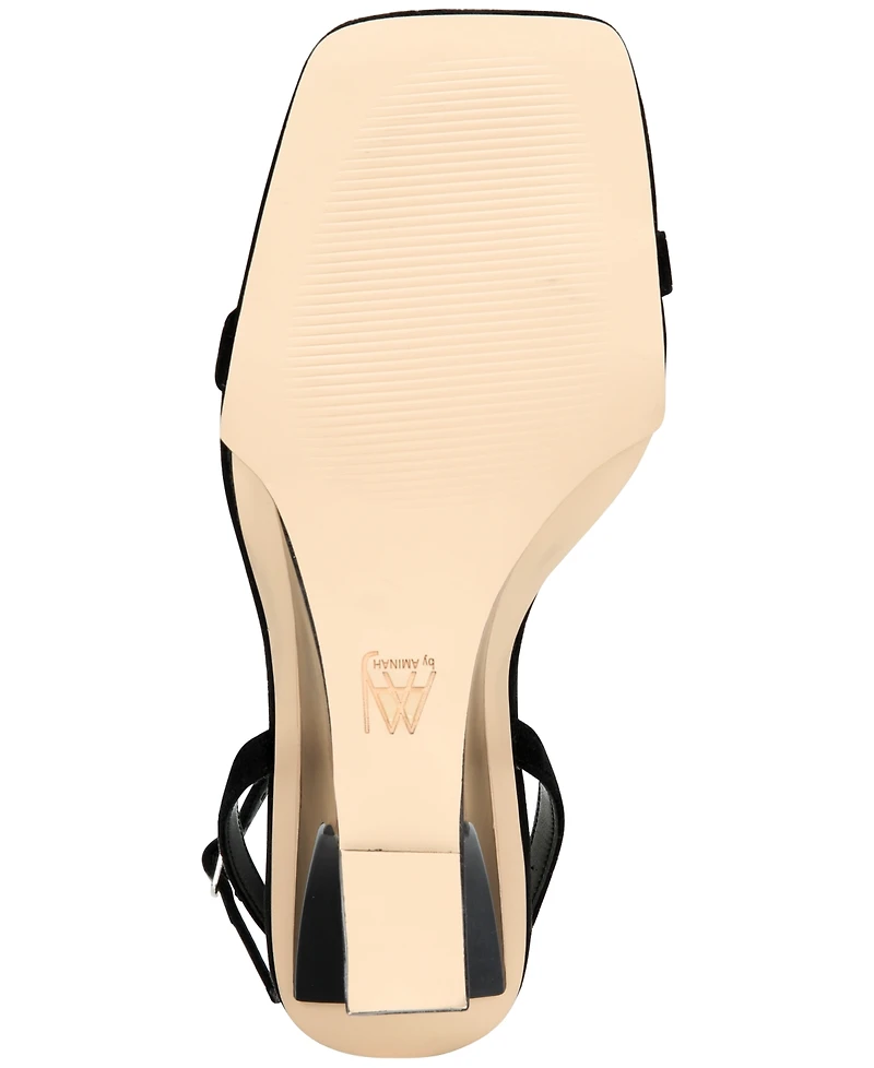Aaj By Aminah Women's Indigo Wedge Sandals