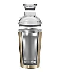Oggi Groove 17oz. Double Wall Vacuum Insulated Stainless Steel Cocktail Shaker