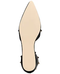 Aaj By Aminah Women's Lennox Studded Ankle-Strap Flats