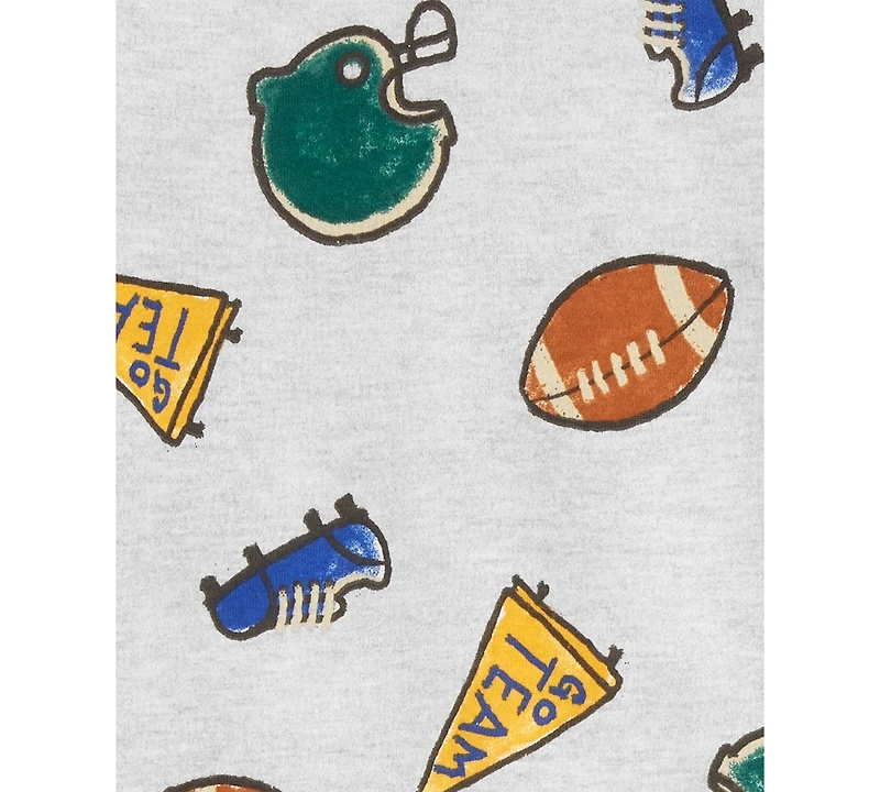 Carter's Toddler Boys Sports-Print 100% Snug-Fit Cotton Pajamas, 4 Piece Set