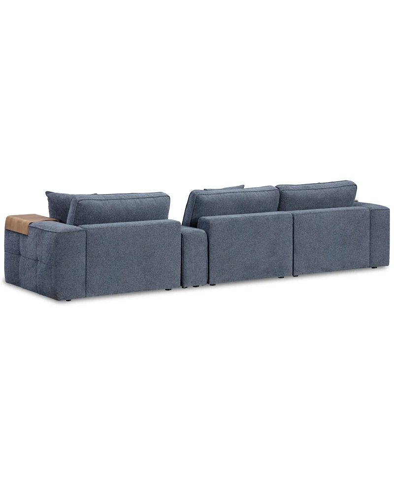 Nycolle 4-Pc. Modular Fabric Sectional with Console, Created for Macy's