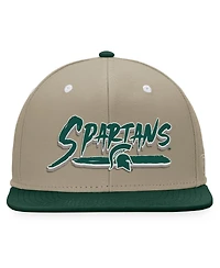 Top of the World Men's Khaki/Green Michigan State Spartans Land Snapback Hat