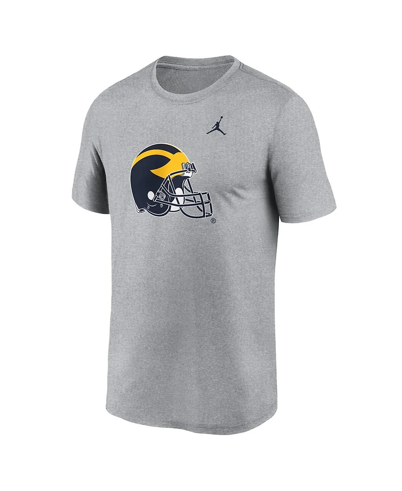 Jordan Men's Heather Gray Michigan Wolverines Primetime Legend Alternate Logo T-Shirt