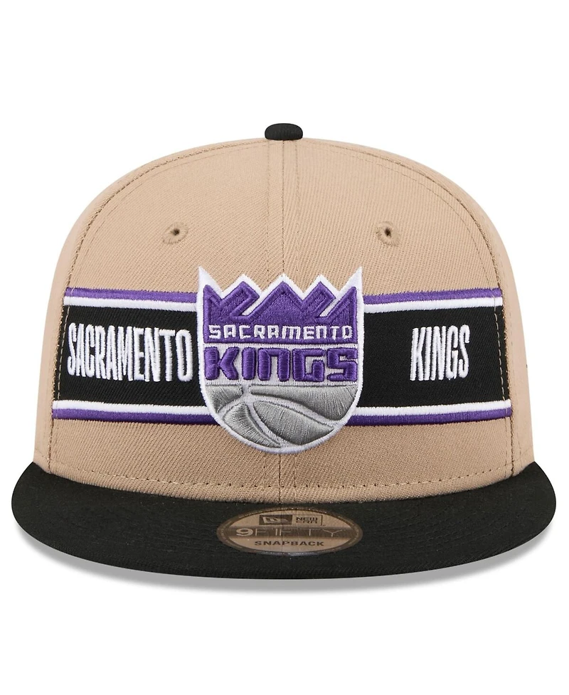 New Era Men's Tan/Black Sacramento Kings 2024 Nba Draft 9FIFTY Snapback Hat