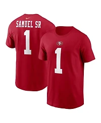 Nike Men's Deebo Samuel Sr Scarlet San Francisco 49ers Player Name Number T-Shirt