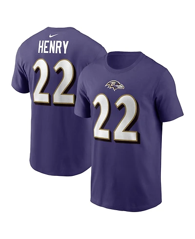 Nike Men's Derrick Henry Purple Baltimore Ravens Player Name Number T-Shirt