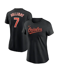 Nike Women's Jackson Holliday Black Baltimore Orioles Fuse Name Number T-Shirt