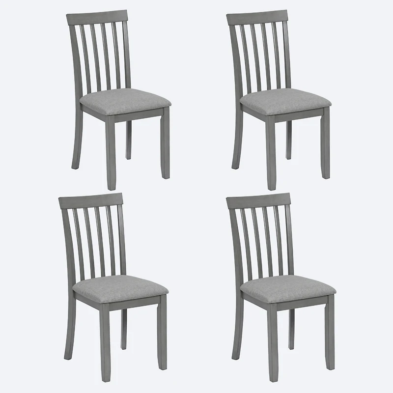 Elegant Solid Wood Upholstered Dining Chair Set of 4 for Comfort and Style