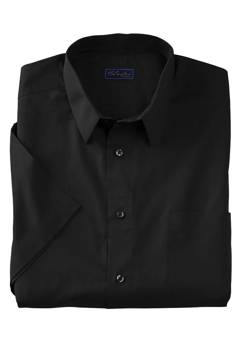 KingSize Big & Tall Wrinkle-Free Short-Sleeve Dress Shirt