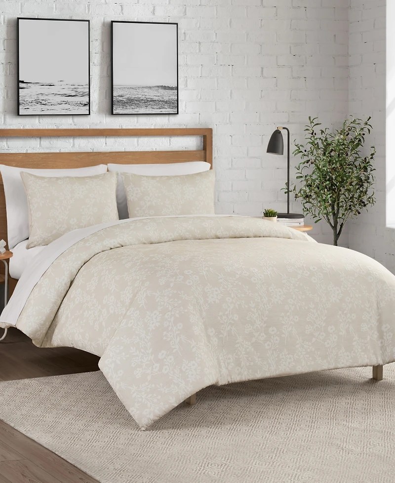 Lucky Brand Ava Floral Jacquard 3-Pc. Duvet Cover Set, Full/Queen