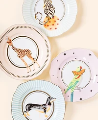 Yvonne Ellen Animal Tea Plates, Set of 4