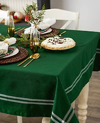 Design Imports Border Stripe Tablecloth