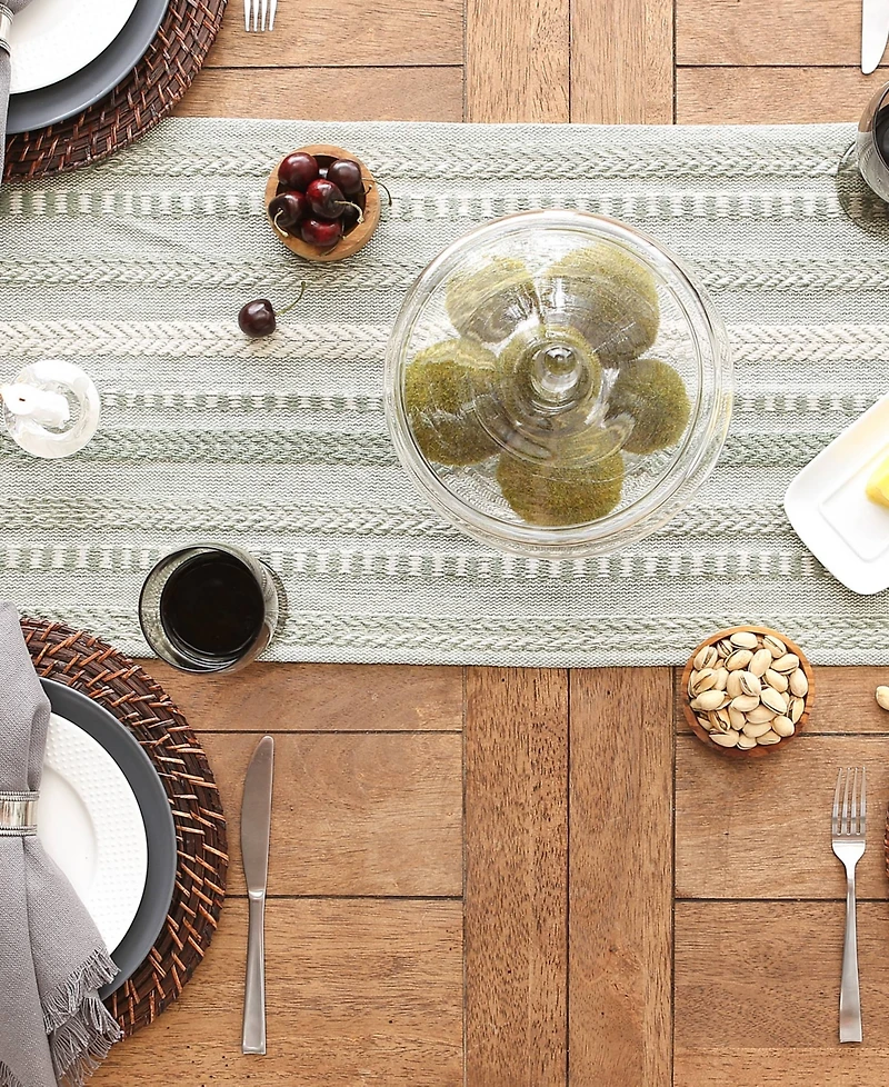 Design Imports Braided Stripe Table Runner