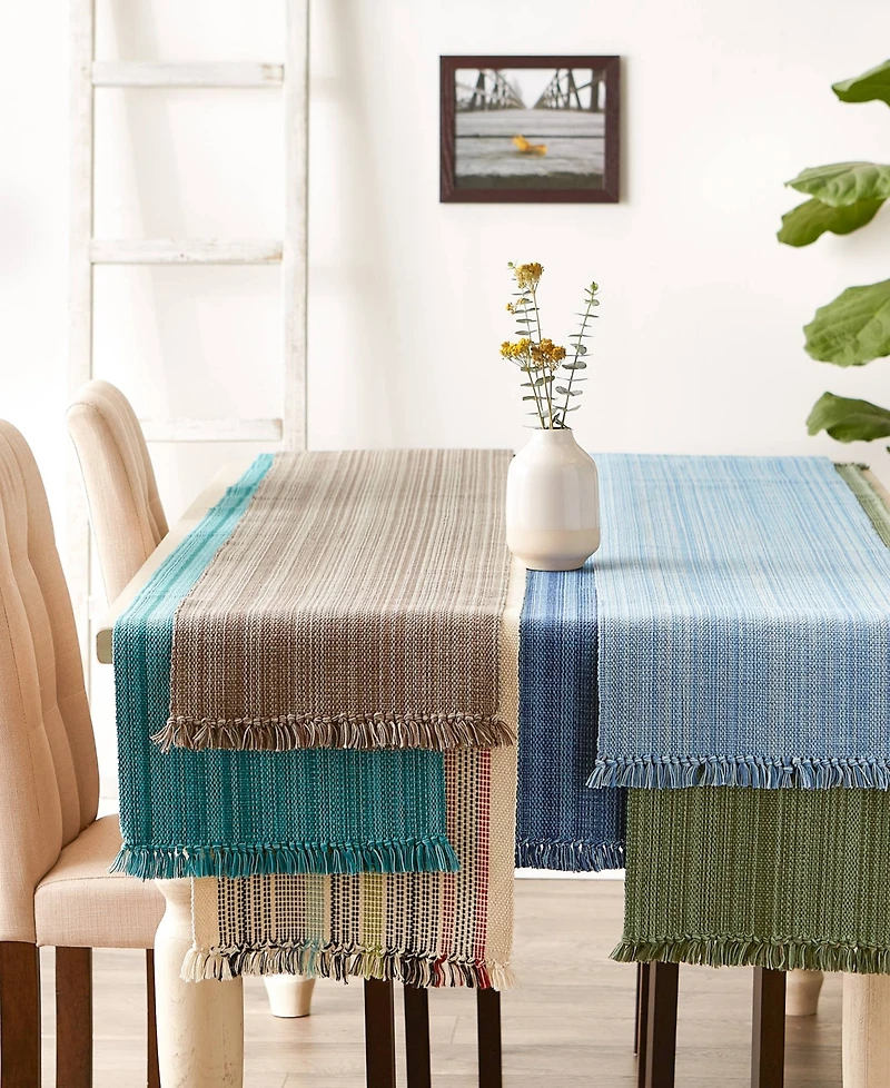 Design Imports Variegated Fringe Table Runner