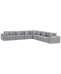 Nycolle -Pc. Modular Fabric L-Shape Sectional
