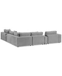 Nycolle 7-Pc. Modular Fabric L-Shape Sectional with 2 Consoles, Created for Macy's
