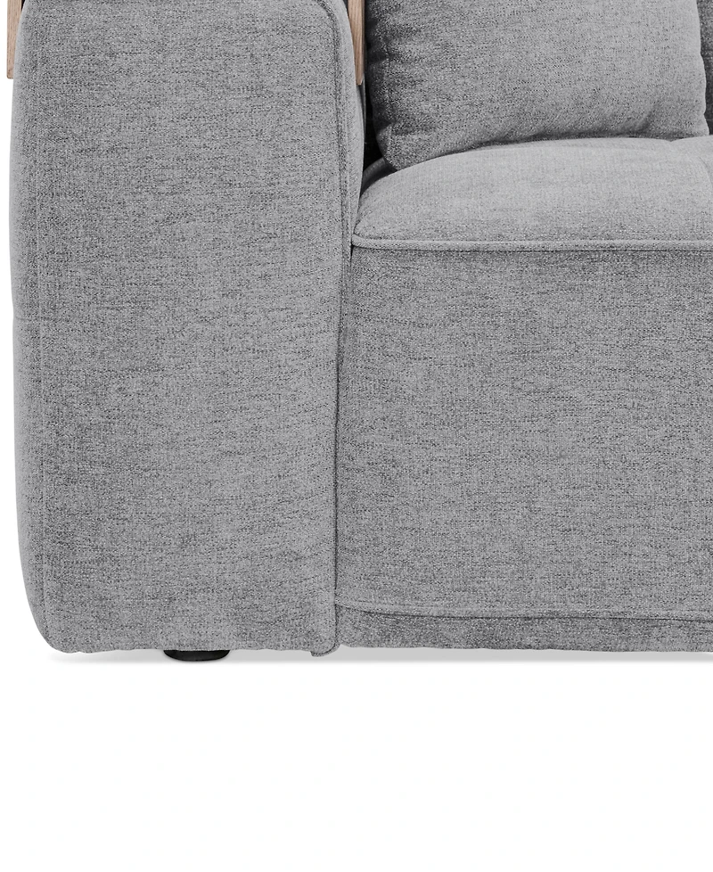 Nycolle -Pc. Modular Fabric L-Shape Sectional with 1 Console