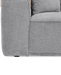 Nycolle -Pc. Modular Fabric L-Shape Sectional with 1 Console