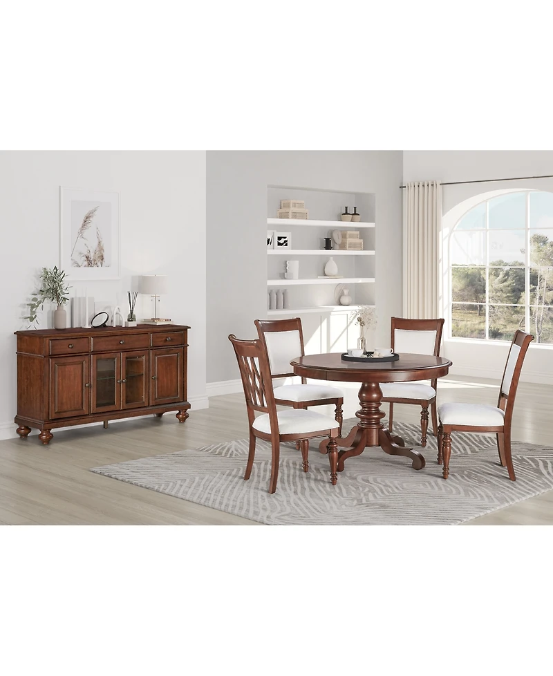 Daria Upholstered Back Side Chair, Created for Macy's