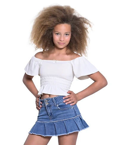 With Jules Big Girls Flutter Sleeve Top
