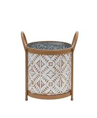 Slickblue Set of 2 Footed Metal Planters