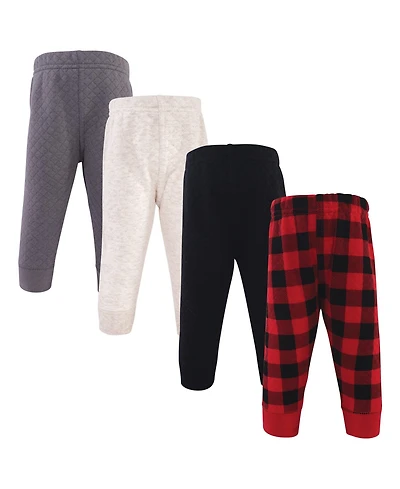 Hudson Baby Boys Four-Pack Quilted Comfort Joggers