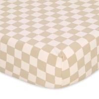The Peanutshell Cheerful Check Cotton Jersey 4 Pack Fitted Crib Sheets