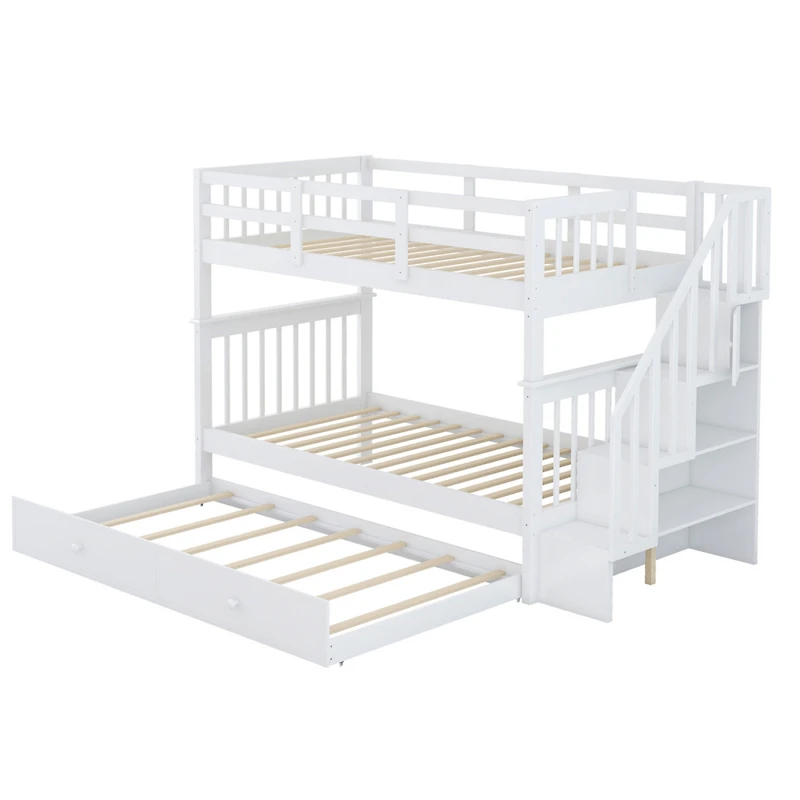 Streamdale Stairway Bunk Bed with Twin Trundle