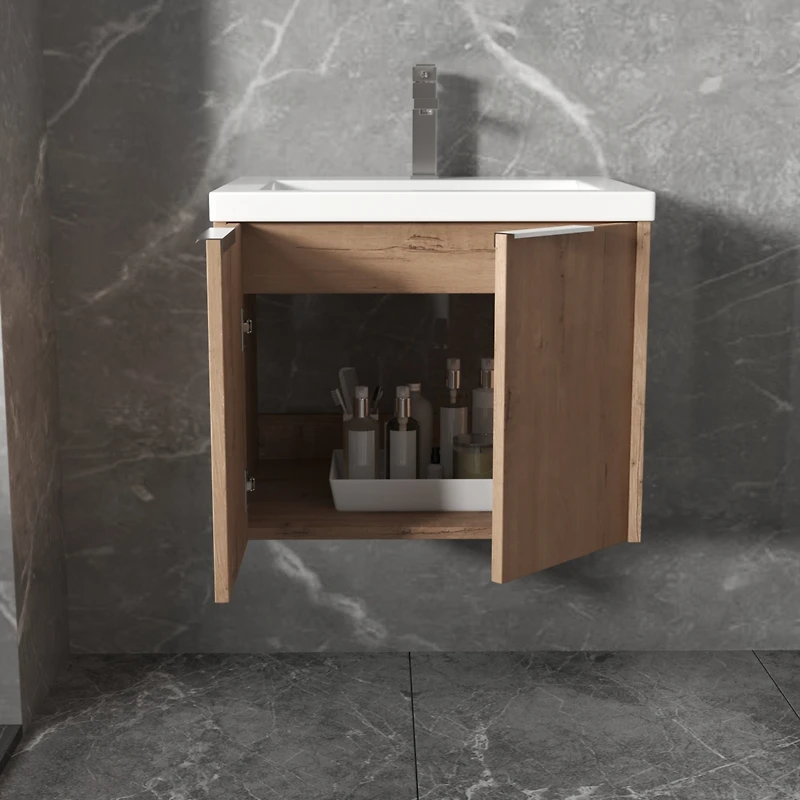 Streamdale 24" Bathroom Cabinet with Sink, Soft Close Doors