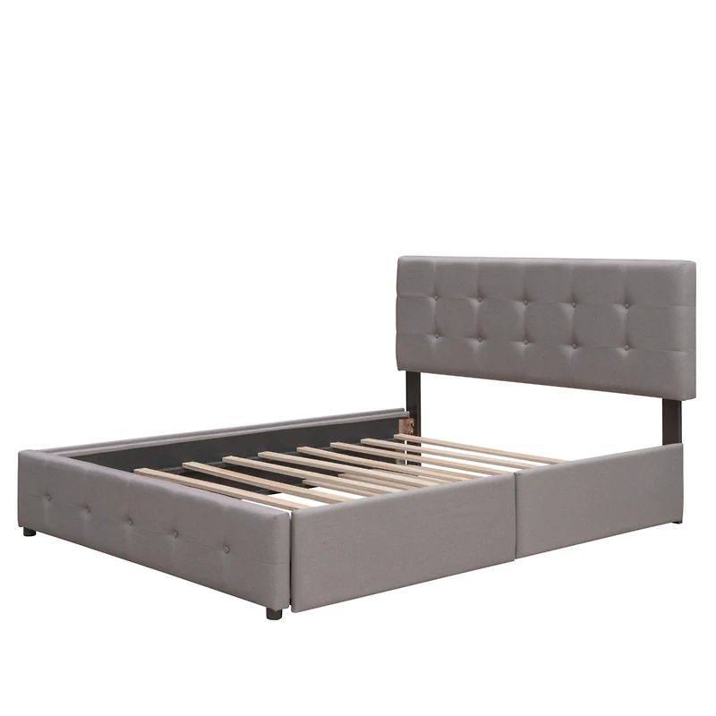 Streamdale Queen Upholstered Bed with 2 Drawers and Twin Xl Trundle