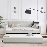 Streamdale Tufted Twin Daybed with Pullout Trundle (80.5"L)