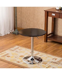 Streamdale Furniture Adjustable Wood and Metal Bar Table in Black