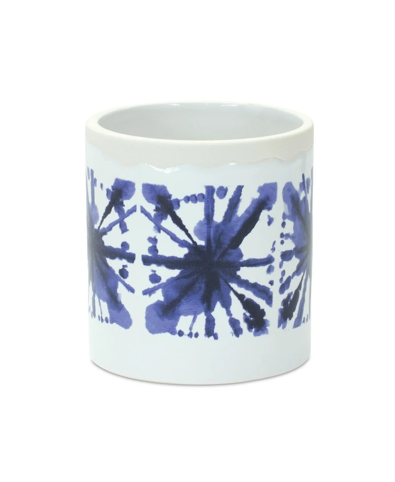 Slickblue Tie-dye Decorative Print Ceramic Pot (Set of 2)