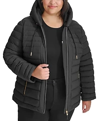 Tommy Hilfiger Plus Hooded Packable Puffer Coat, Created for Macy's