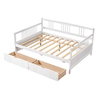 Streamdale Full Daybed Wood Bed With Two Drawers