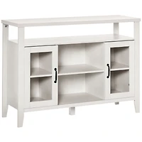 Homcom Retro Style Storage Sideboard with 3 Open Shelf Spaces and Framed Doors