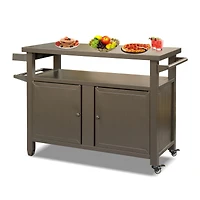 Premium 83 Gallon Grill Cart with Rust-Proof Chrome Finish