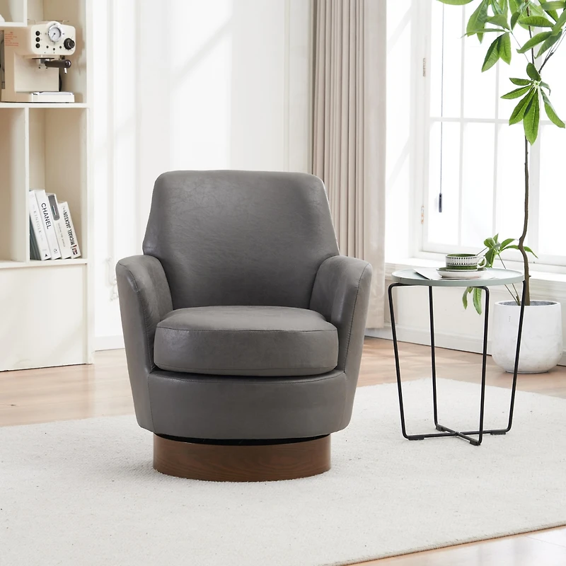 Streamdale Modern Swivel Office Chair with Cushion & Height Adjustment