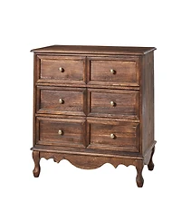 Hulala Home Pallantium Farmhouse 32"Tall Nightstand with Solid Wood Legs