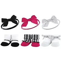 Hudson Baby Girls 12Pc Headband and Socks Giftset