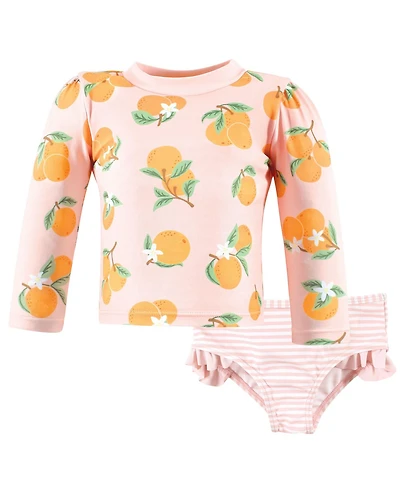 Hudson Baby Swim Rashguard Set, Daisy