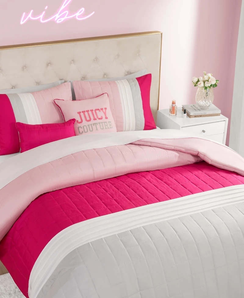 Juicy Couture Color Block Stripe -Pc. Comforter Set