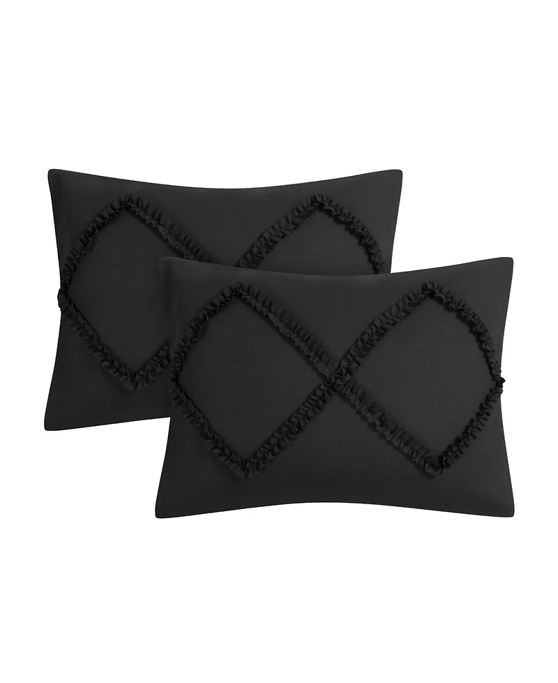 Juicy Couture Diamond Ruffle Piece Reversible Comforter Set